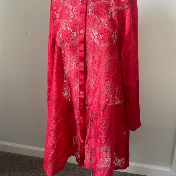 Wacoal Vibrant Red Lace Tunic Lingerie Dress - Picture 2 of 6